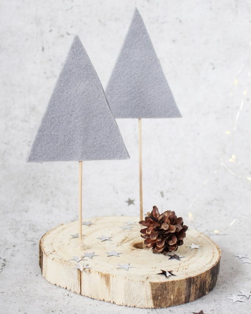 Tannenbäume basteln: DIY Tannenbäume aus Filz als Winterdeko | Tinkerhome - Einfache DIYs für Zuhause