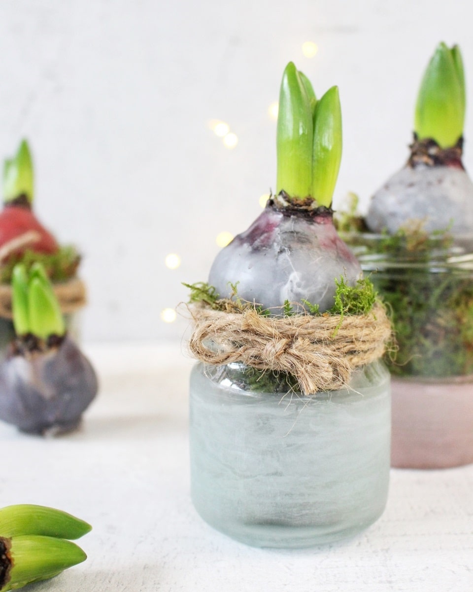 Basteln mit Kerzenresten: Hyazinthen im Wachsmantel und Wachsvasen | Tinkerhome - Einfache DIYs für Zuhause