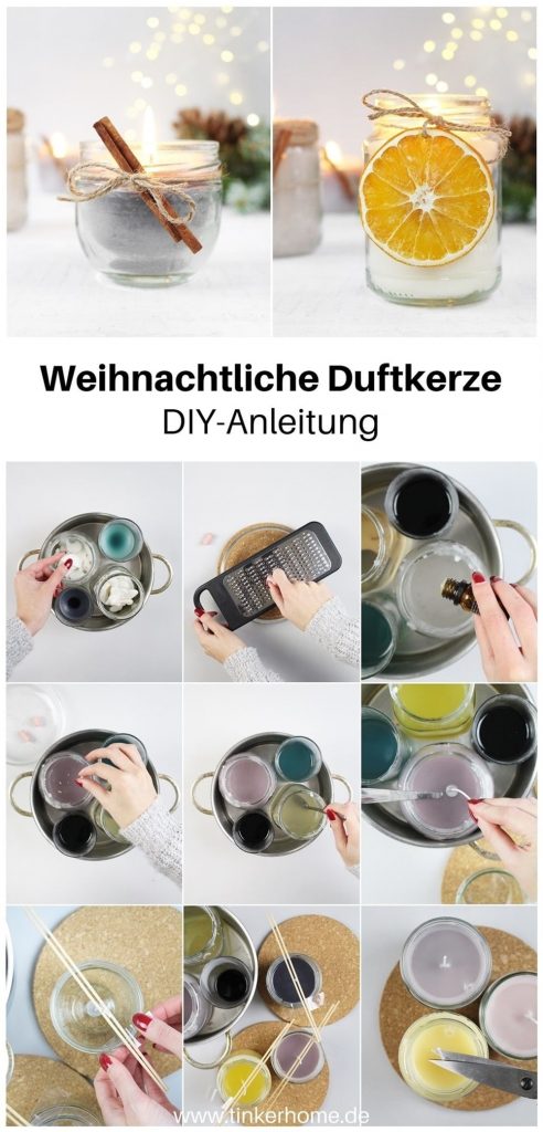 elbst gegossene Duftkerzen - DIY-Anleitung | Tinkerhome - Einfache DIYs für Zuhause