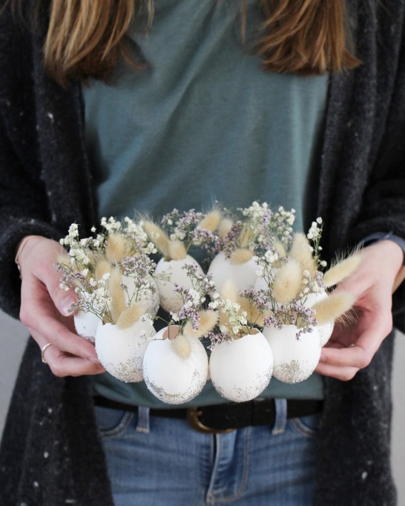 DIY Eierkranz mit Trockenblumen | Tinkerhome - Einfache DIYs für dein Zuhause