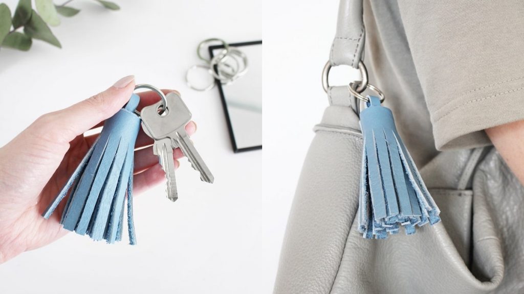 DIY Lederquaste als Schlüsselanhänger oder Taschenanhänger - Muttertagsgeschenk | Tinkerhome - Einfache DIYs für dein Zuhause