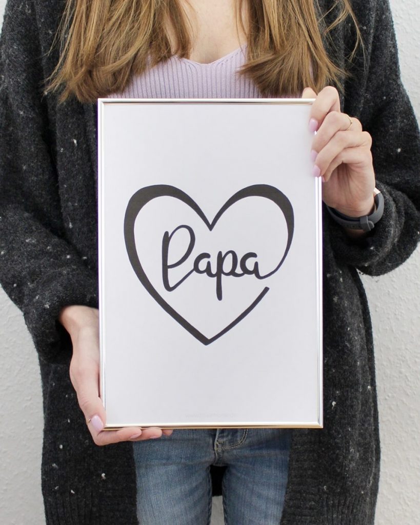 Printable: Poster Papa zum Vatertag | Tinkerhome - Einfache DIYs für dein Zuhause