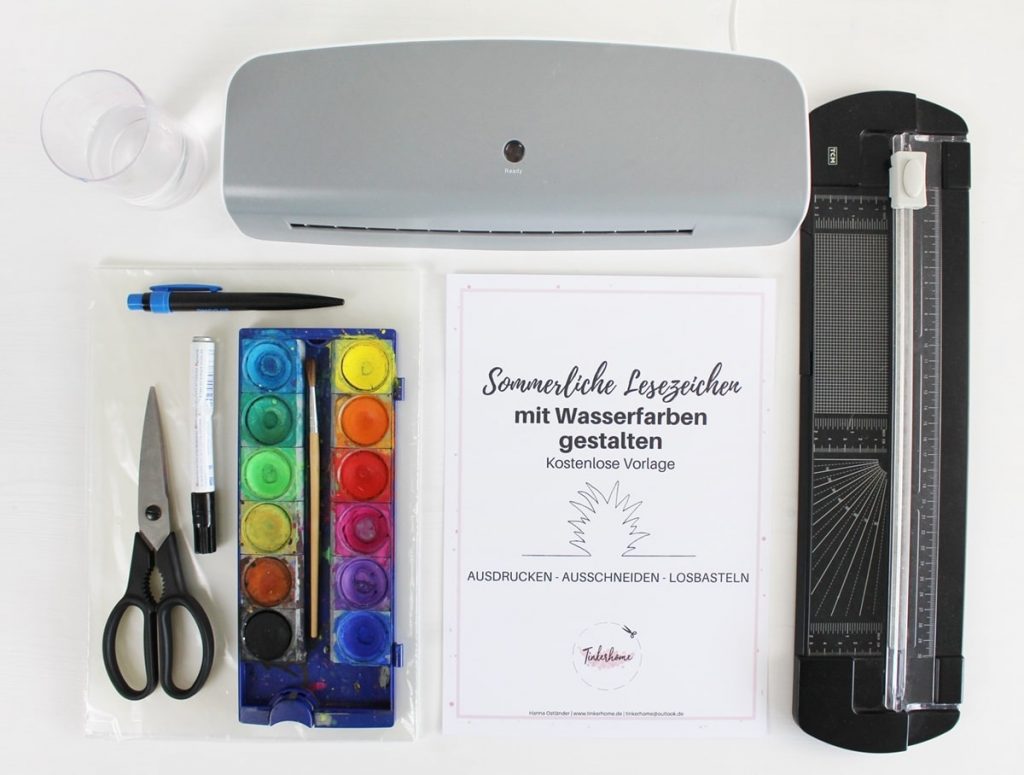Material: Lesezeichen für den Sommer - DIY Ananas Lesezeichen basteln | Tinkerhome - Einfache DIYs für dein Zuhause