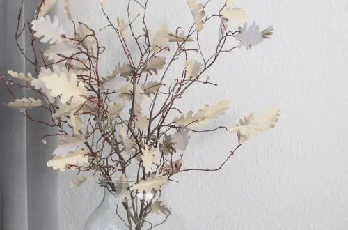 Upcycling Herbstdeko: Gemütlich durch den Herbst #nobuydiy - diy upcycling herbst blaetter aus verpackungsmaterial 14