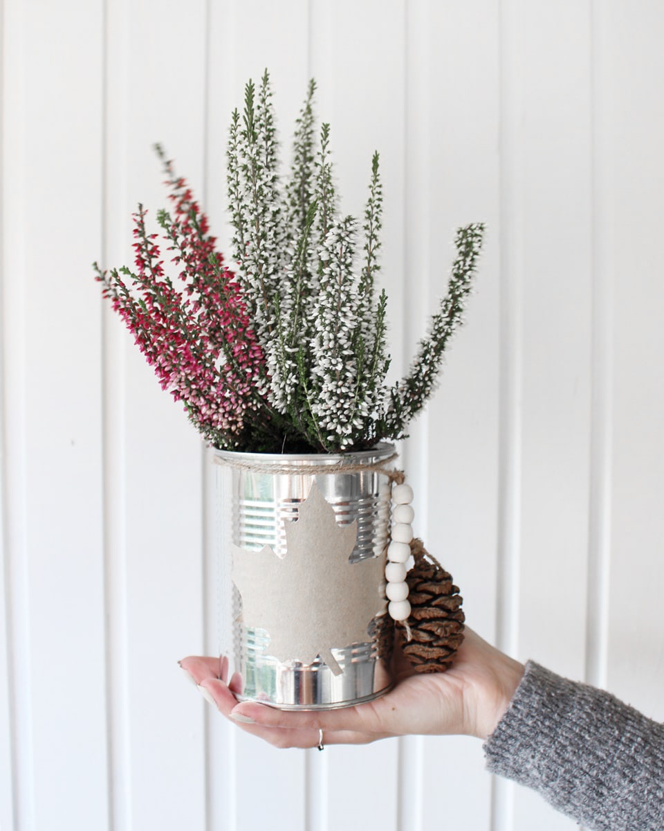 Upcycling Herbstdeko: DIY Blumentopf aus einer Konservendose | Tinkerhome - Einfache DIYs für dein Zuhause