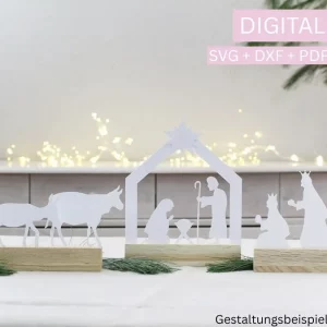 Schablone: Minimalistische DIY Krippe aus Papier basteln | Tinkerhome - Einfache DIYs für dein Zuhause