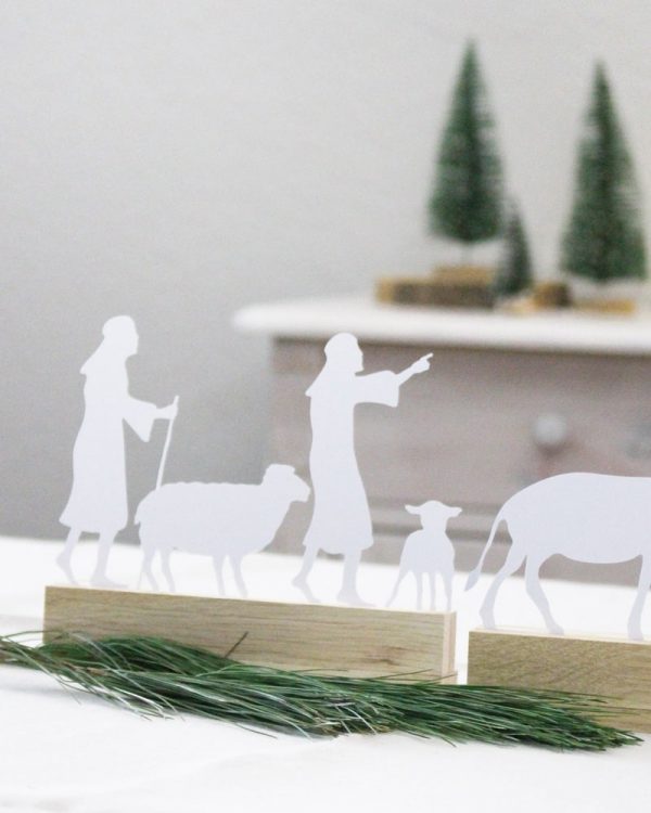 Schablone: Minimalistische DIY Krippe aus Papier basteln | Tinkerhome - Einfache DIYs für dein Zuhause