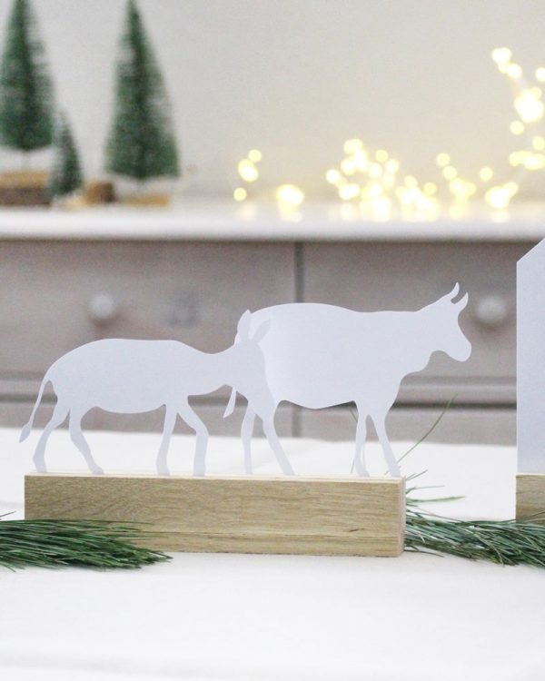 Schablone: Minimalistische DIY Krippe aus Papier basteln | Tinkerhome - Einfache DIYs für dein Zuhause