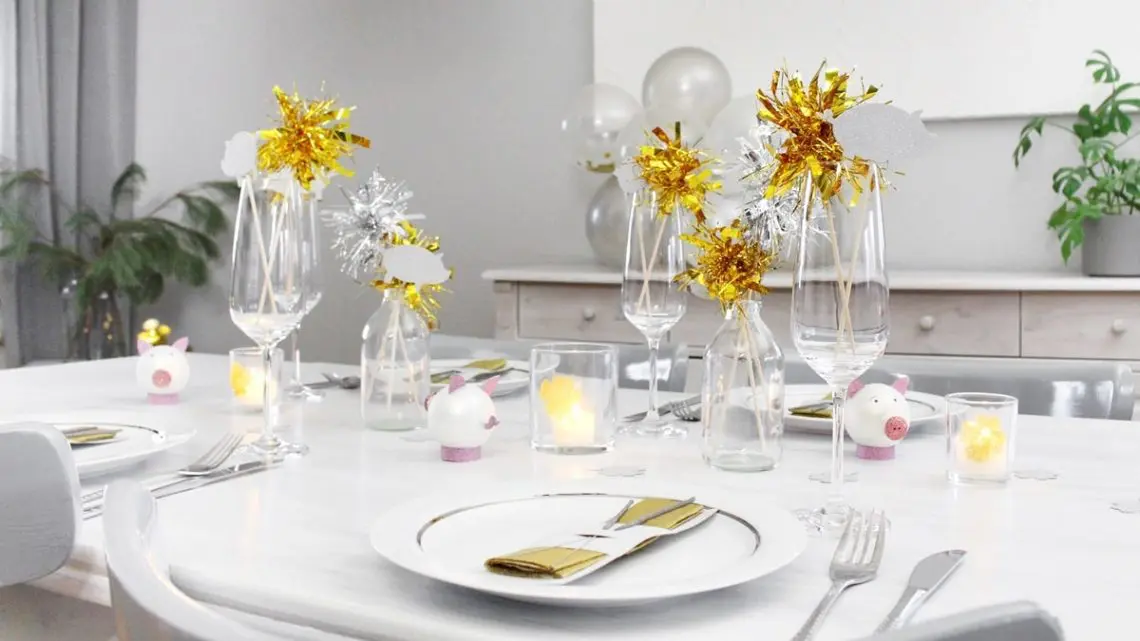 DIY Silvester Tischdeko selber machen | Tinkerhome - einfache DIYs für dein Zuhause