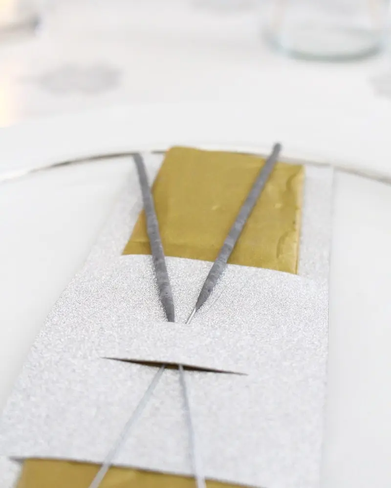 Du möchtest zum Jahreswechsel mit einer ausgefallenen Silvester Tischdeko glänzen? Dann solltest du dir unbedingt meine Ideen anschauen! Ich zeige dir, wie du im Handumdrehen eine tolle Silvestertafel zaubern kannst. Dafür habe ich 7 tolle und einfache DIYs zusammengestellt. Außerdem habe ich Bastelvorlagen erstellt, die du dir kostenlos runterladen kannst. So sind die Ideen auch Last Minute noch schnell umgesetzt. DIY Silvester Tischdeko selber machen: Serviettenhalter mit Wunderkerzen basteln | Tinkerhome - einfache DIYs für dein Zuhause