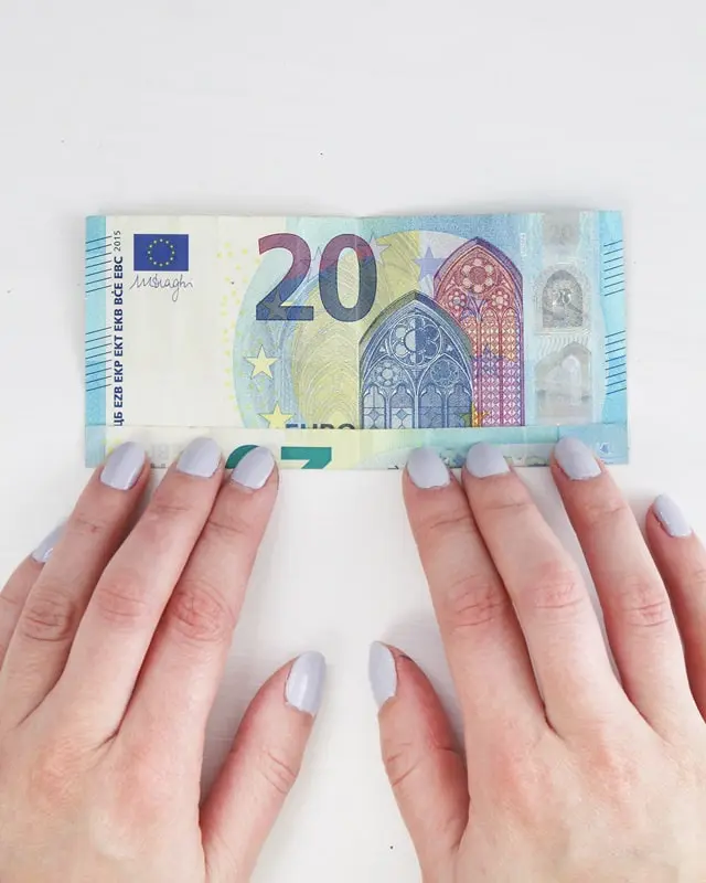 Geldgeschenk: Geld falten als Hochzeitsgeschenk - Herz, Eheringe, Kleeblatt, Schiffchen / Boot Geld falten als Hochzeitsgeschenk - geldscheine falten eheringe hochzeit 3