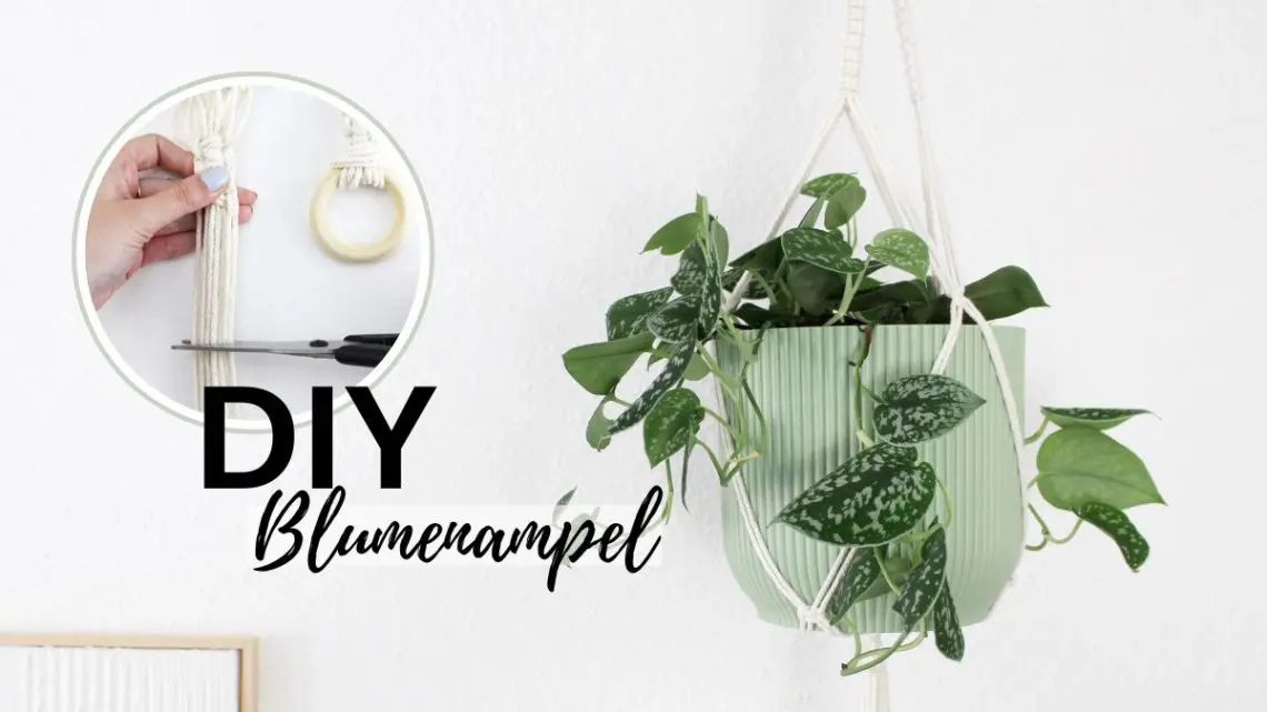DIY Makramee Blumenampel knüpfen - mit dem Kreuzknoten | Tinkerhome - Einfache DIYs für Zuhause