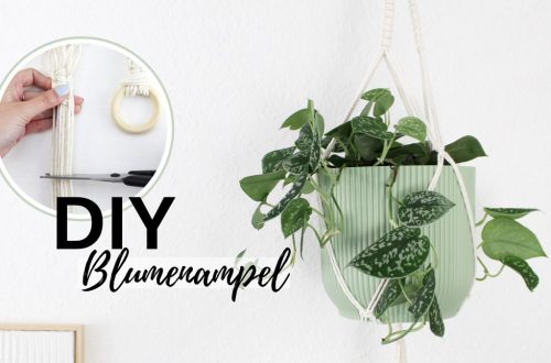 DIY Makramee Blumenampel knüpfen - mit dem Kreuzknoten | Tinkerhome - Einfache DIYs für Zuhause