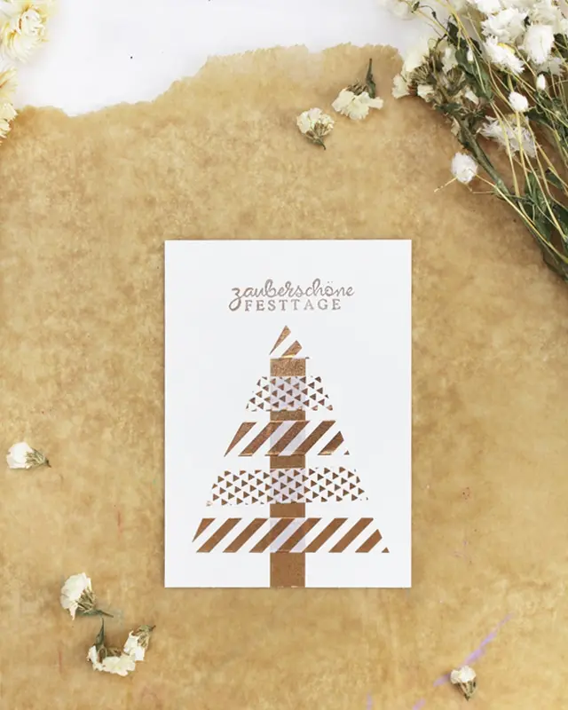 DIY Karten basteln - mit einfachen Tricks wunderschöne Grußkarten gestalten - diy weihnachtskarte basteln