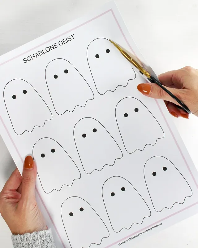 DIY Gespenster basteln: 8 gruselig einfache Halloween Geister - diy gespenster girlande basteln 1