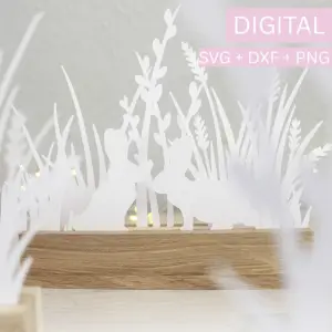 Plotterdatei Osterwiese aus Papier basteln | Tinkerhome - Einfache DIYs für dein Zuhause