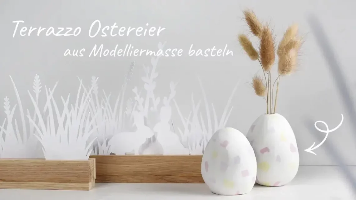 DIY Osterdeko: Terrazzo Ostereier basteln aus Modelliermasse | Tinkerhome - Einfache DIYs für dein Zuhause