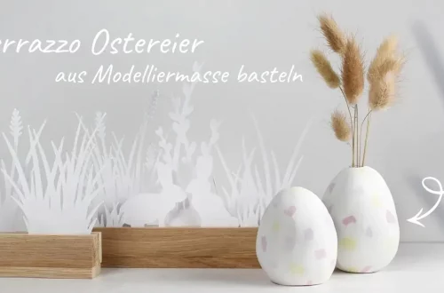 DIY Osterdeko: Terrazzo Ostereier basteln aus Modelliermasse | Tinkerhome - Einfache DIYs für dein Zuhause